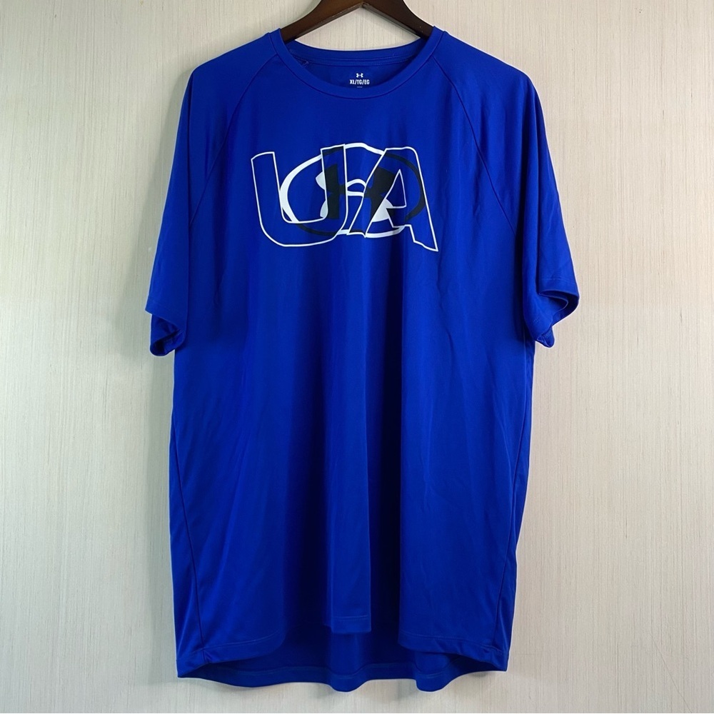 Under Armour Men’s Loose Velocity 2.0 Graphic Short Sleeve T-Shirt Blue XL